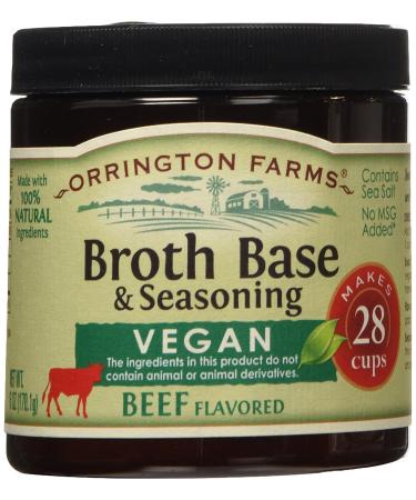 Orrington Farms - Vegan Beef Flavored Broth Base, 6 oz. (Pack of 3) 6 Ounce (Pack of 3)