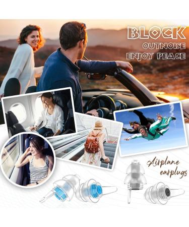 Naiicute Aircraft Earplugs with Band - Pain-Free Travel Noise Insulation (25dB) - Reusable for Adults & Kids (12+) - 2 Pairs in Blue & Black - Buy Online on GoSupps.com