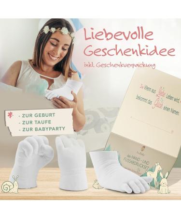 Soulbaby Plasterprint Baby Hand and Foot Set | 100% Made in Germany | Perfect Baby Gift for Boys & Girls | Capture Precious Handprints & Footprints | Ideal Birth Gift - Buy Online on GoSupps.com