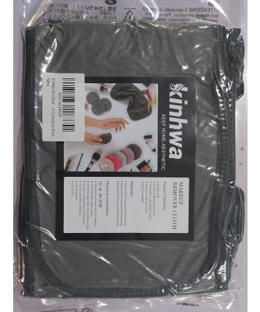Kinhwa Microfiber Makeup Remover Cloths - Washable & Reusable 6 Pack (15x30cm) - Dark Gray - Perfect for Face Cleansing - Buy Online on GoSupps.com