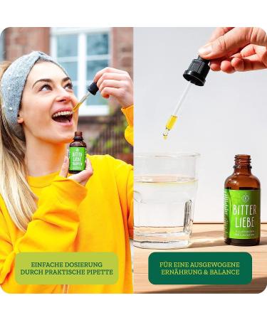 Bitterliebe Original Bitter Fabrics Drop 50ml - High-Dose Bitter Drops by Hildegard von Bingen - Made in Germany - 5 Set - Shop Internationally - Buy Online on GoSupps.com