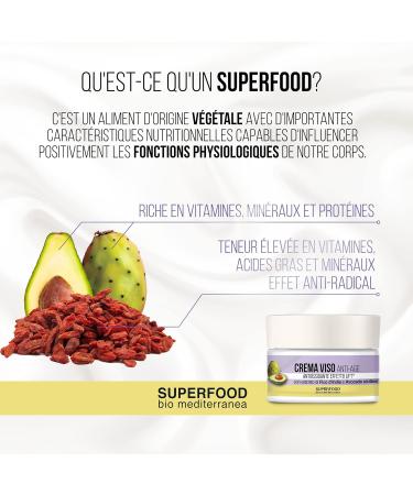 ANTI-AGING Face Cream with Avocado and Prickly Pear | 50 ml anti-wrinkle moisturizing cream with goji berries. Against skin aging for sensitive skin - Buy Online on GoSupps.com