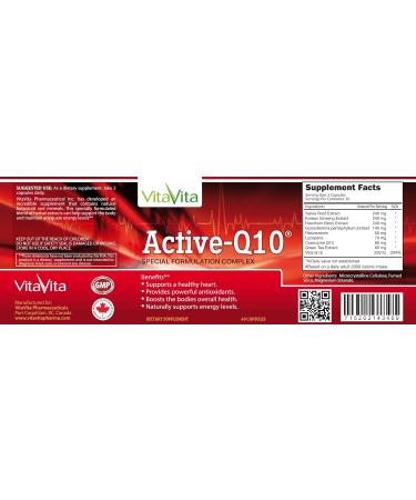 Active-Q10 - Supports Healthy Heart | 60 Capsules | Premium Quality Supplement for Optimal Heart Health - Fast International Shipping - Buy Online on GoSupps.com
