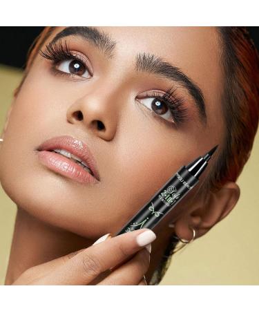 Eyelash Pencil Makeup Tool Eyebrow Stencil Stamp Eyebrow Eyeliner Pencil Long-Lasting Quick Drying Waterproof Double Tip for Sensitive Eyes and Defined Eyebrows Shakven Green - Buy Online on GoSupps.com