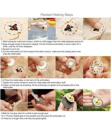 ZOCONE Embroidery Necklace Kit: Mini Cross Stitch with Hoop Pendant - Set of 4 Packs for Adults - Buy Online on GoSupps.com