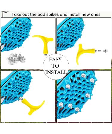 130 Pcs Stainless Steel 3/16 Inch Spikes with Wrench - Replacement for Track Shoes, Ice Cleats - Pyramid Spikes for Hiking, Running, High Jumping - Storage Box Included - Buy Online on GoSupps.com