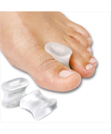 NatraCure Gel Toe Separators - Toe Spacers - To Straighten Overlapping Toes, Realign Crooked Toes, Hammer Toe, Calluses, Bunions, Hallux Valgus Relief, Corrector pad - 12 Pack - Medium