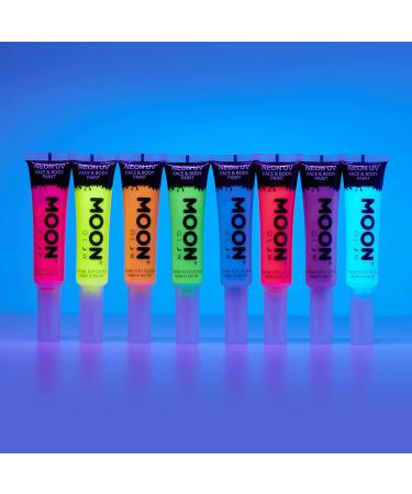 Moon Glow Neon UV Face & Body Paint - 15ml White with Brush Applicator - Buy Online on GoSupps.com