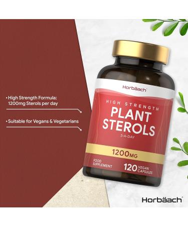 Plant Sterols High Strength Capsules | 1200mg | 120 Count | with Beta-Sitosterol | Vegan and Vegetarian | by Horbaach - Buy Online on GoSupps.com
