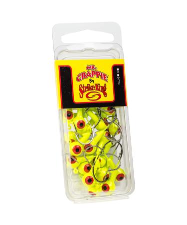 Strike King Mr. Crappie Jig Heads - 25 Pack 1/16oz Chartreuse