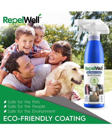 RepelWell Multi-Protect Stain & Water Repellent (12oz) Eco-Friendly  Pet-Safe Spray Keeps Your Belongings Clean  Dry and Looking Like New  Protects Fabric  Upholstery  Leather  Footwear & More Multi Protect 12oz - Buy Online on GoSupps.com