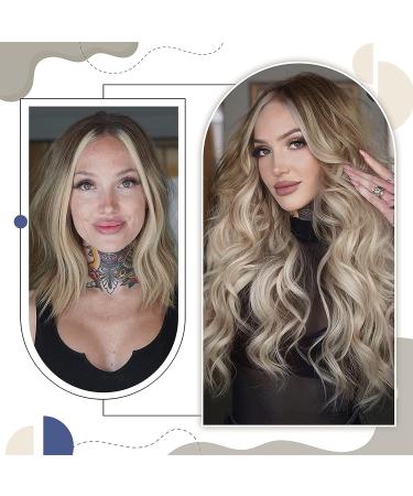LAAVOO Balayage Tape in Hair Extensions 18 inch Light Brown to Ash Blonde Mix Platinum Blonde 20pcs 50g Salon Quality Real Human Hair - 18'' Tape-8/18/60 - Buy Online on GoSupps.com