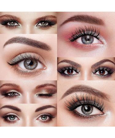 D Curl Russian Strip Lashes - 40 Pairs | Fluffy 3D Effect Wispy Mink Lashes | Curly Natural Fake Eyelashes for Women - 4 Styles - Buy Online on GoSupps.com