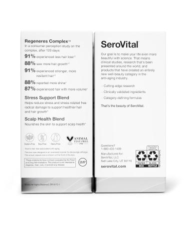 SeroVital Hair Regeneres Advanced - 90 Capsules | 30-Day Supply for Healthy Hair Growth - Shop Internationally - Buy Online on GoSupps.com