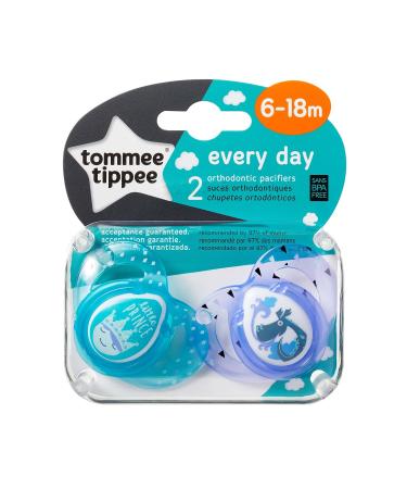 Tommee Tippee Closer to Nature EverydayÂ BabyÂ Pacifier forÂ Boy 6-18Â Months BPA-FreeÂ (DesignsÂ May Vary) Blue 2 Count - Buy Online on GoSupps.com