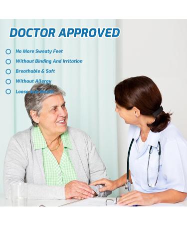 LIN Diabetic Socks 13-15 for Men & Women - Non-Binding Circulatory Extra Wide Top Quarter Socks - Ideal for Edema, Neuropathy, Lymphedema - Available in 4 pairs - Buy Online on GoSupps.com