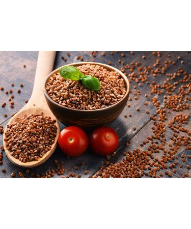 Buckwheat Kasha 1lb | Non-GMO Verified Grechka Whole Groats | Kosher & Bulk | Rich in Fiber, Copper, Manganese, Magnesium | Sirtfood - 1lb Pack - Buy Online on GoSupps.com