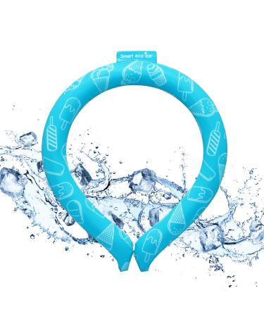 INCONTRO  Smart ice Neckband  Neck Cooling Tube  Wearable Cooling Neck Wraps for Summer Heat  Cooling Starts at 80.6   Reusable  All Sports Outdoor (Ice Cream Design) (Large)