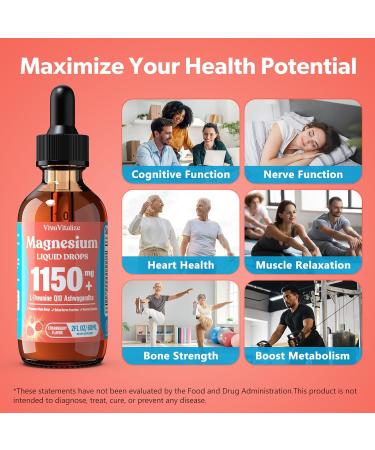 Magnesium Glycinate Liquid, Triple Magnesium Complex Liquid Drop, Magnesium Taurate & Citrate Liquid for Adults Calm Stress Support, Muscle Relaxation, Good Sleep - Buy Online on GoSupps.com