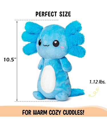 Axolotl Microwavable Heating Pad for Women and Kids - Cute Soft Cozy Plush Toy - Hot/Cold Stuffed Animal - Blue Axolotl Gift for Girls & Boys - Buy Online on GoSupps.com