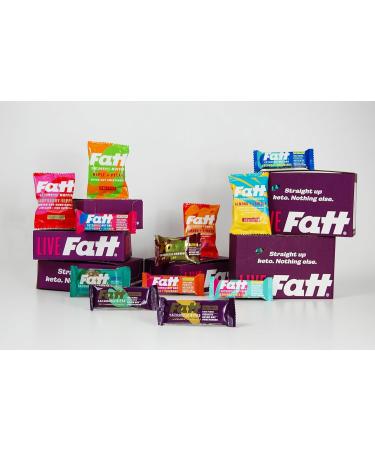 Fatt Keto Nut Bars - Raspberry & Almond 4 Pack | Low-Carb Gluten Free Clean Keto Snack Bars | High-Fibre Super Fats | Vegan & Sweetener-Free - Buy Online on GoSupps.com