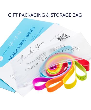 Towel Bands (6 Pack) - Durable Beach Chair Clips | Cruise & Beach Accessories - Red, Blue, Black, Green, Yellow, Purple - Buy Online on GoSupps.com