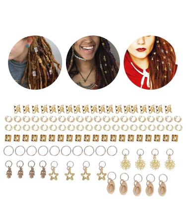 110-Piece Hair Braid Rings Set - DIY Dreadlocks Clips Hoops & Accessories for Stunning Hair Styles - Buy Online on GoSupps.com