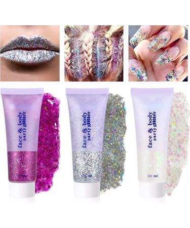 Gold Body Glitter | Sparkling Neon Holographic Sequins Gel Makeup for Parties & Outfits - Buy Online on GoSupps.com