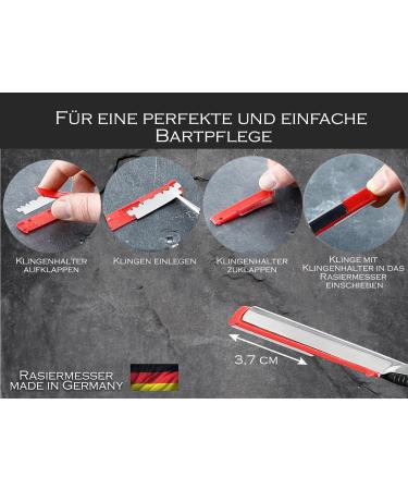 Soling Razor Set for Men - German-Made Beard Care Knife with Changeable Blades | Perfect Wet Shave - Silver - Buy Online on GoSupps.com
