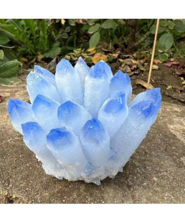 Natural Crystal Rough Natural Magic Natural Citrine Crystal Cluster Blue Quartz Cluster Blue Raw Stones Specimen Home Decoration 300-400g - Buy Online on GoSupps.com