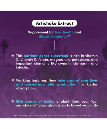 Artichoke 500 mg Supplement - Potent Artichoke Extract Capsules for Liver Health & Digestive Support - Artichoke Leaf Extract Promotes Energy & Focus - 30 Capsules 30 Count (Pack of 1) - Buy Online on GoSupps.com