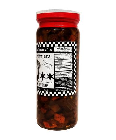 Chicago Johnnys Hot Giardiniera in Olive Oil - Spicy Pickled Vegetable Mix from Chicago - Buy Online on GoSupps.com