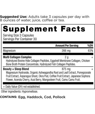 Dr. Axe Multi Collagen Beauty + Sleep - 90 Capsules for Radiant Skin - Buy Online on GoSupps.com