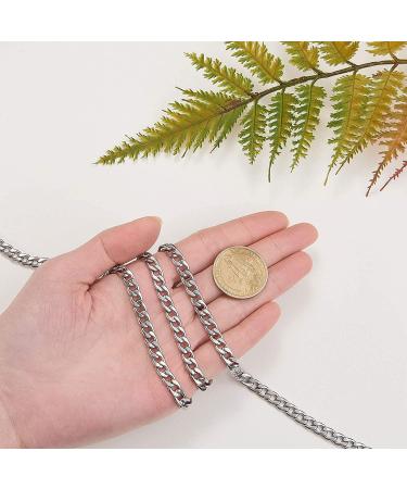 LiQunSweet 33FT Hypoallergenic 304 Stainless Steel Twisted Cuban Curb Chain Roll - 9x6mm 10m Twist Chain for DIY Jewelry Making - Buy Online on GoSupps.com
