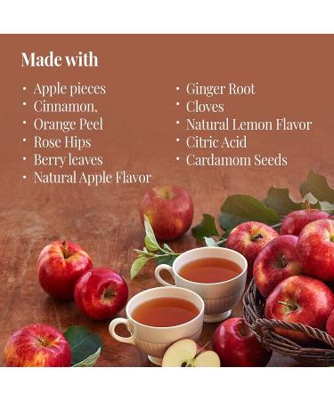 The Republic of Tea Hot Apple Cider Tea 36 Bags Tin - Harvest Herbal Blend, Caffeine-Free, 36 Count - Buy Online on GoSupps.com
