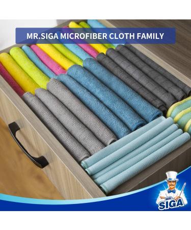 MR.SIGA Microfiber Cleaning Cloths - Pack of 12 (12.6x12.6) - Lint-Free & Ultra-Absorbent - Buy Online on GoSupps.com