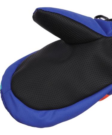 FAYHIJUN Waterproof Kids Mittens - Thermal Fleece Lined PU Palm Gloves for Boys Girls Age 7-9 - Ideal for Skiing, Snowboarding, Cycling - Blue - Buy Online on GoSupps.com