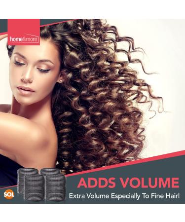 4pk Black Self-Holding Velcro Hair Rollers for Volume | Large Hairdressing Curlers for Long & Short Hair | Salon Quality Black Hair Rollers - Buy Online on GoSupps.com