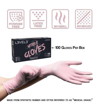 Professional Heavy Duty L3 Level 3 Nitrile Gloves - Latex Free - Large - Box of 100 Pink - Buy Online on GoSupps.com