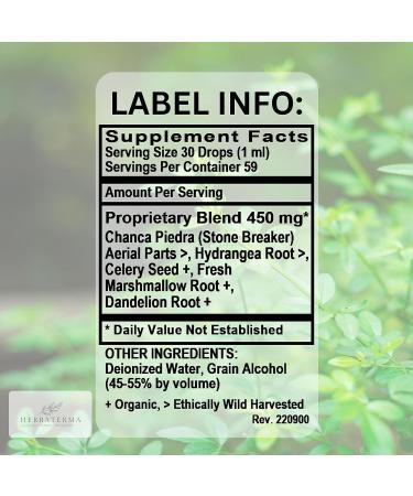 Chanca Piedra Stone Breaker Liquid Formula - Kidney & Gallbladder Cleanse with Hydrangea, Celery Seed, Marshmallow & Dandelion Root - 2fl oz - Buy Online on GoSupps.com