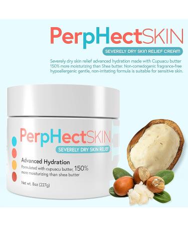 Severely Dry Skin Relief Cream with Cupuacu and Shea Butter - Fragrance-Free Moisturizer for Body and Face - 8 Oz - Buy Online on GoSupps.com
