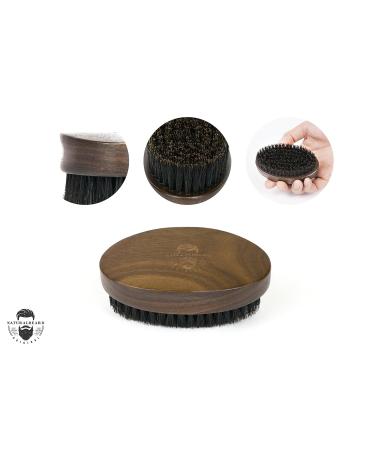 NaturalBeard Original Barbershop Bartbrush | Walnut Wood & Wild Boar Hair for Beard Care | Perfect for Oil Balm & Wax - Buy Online on GoSupps.com