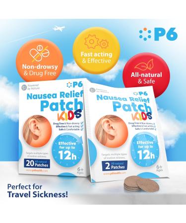 P6 Motion Sickness Patches for Kids - All-Natural Sea & Car Travel Relief - Non-Drowsy Safe Patches for Happy Journeys - Buy Online on GoSupps.com