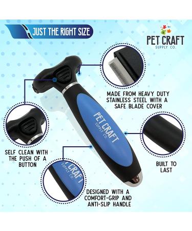 Pet Craft Supply Self-Cleaning Deshedding Dog Brush for Grooming Cats and Dogs - Small Size - Buy Online on GoSupps.com