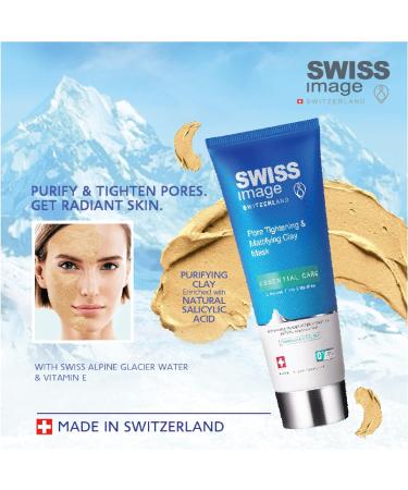 Swissimage Essential Care Pore-Tight & Matt Tone Mask 75ml - Gentle Daily Peeling for Combination to Oily Skin | Cleansing & Strengthening - Buy Online on GoSupps.com
