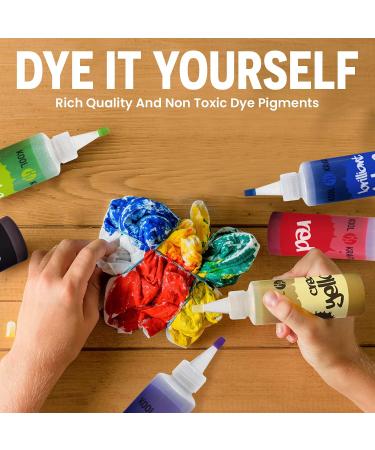 Tie Dye Kit with 12 Large Colors for Kids and Adults - Includes 4 T-Shirts - Perfect for Parties and Large Groups - Buy Online on GoSupps.com