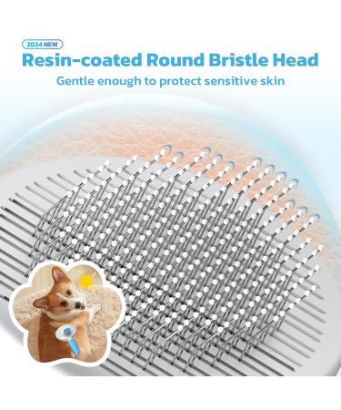ZIMCATE Cat & Dog Brush - Ergonomic One-Click Cleaning Tool for Short & Long-Haired Pets Ideal for Rabbits - Blauer See Wool Brush - Buy Online on GoSupps.com