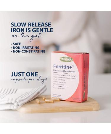 Flora Ferritin+ Plant-Based Iron - 30 Vegan Delayed Release Capsules - Buy Online on GoSupps.com