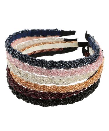 MTLEE Beaded Headbands - Sparkly Crystal Hair Hoop Set for Women & Girls - Buy Online on GoSupps.com