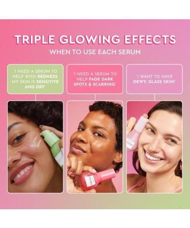 Glow Recipe Soothe Glow & Bright Gift Set - Niacinamide Dew Drops Illuminating Primer & Avocado Ceramide Facial Serum & Guava Dark Spot Serum - Korean Skincare Travel Kit (3 Count) - Buy Online on GoSupps.com